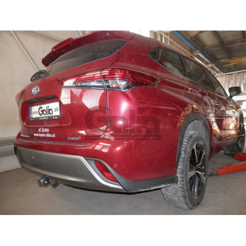 T077A GALIA Полностью оцинкованный фаркоп на Toyota Highlander 2021-. Тип шара: A. Без подрезки бампера. Нагрузки: 2200/100 кг, масса фаркопа 19,32 кг