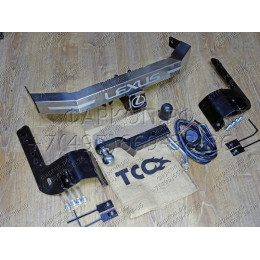 TCU00051N ТСС Фаркоп на Lexus LX570 2007-2022, Lexus LX450d 2015-2022 с накладкой с надписью Lexus без подрезки бампера. Тип шара: E (шаровый узел под американский квадр
