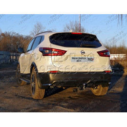 TCU00138 ТСС Фаркоп на Nissan Qashqai 2019-2021 без подрезки бампера. Тип шара: E (шаровый узел под американский квадрат). Нагрузки: 1200/80 кг