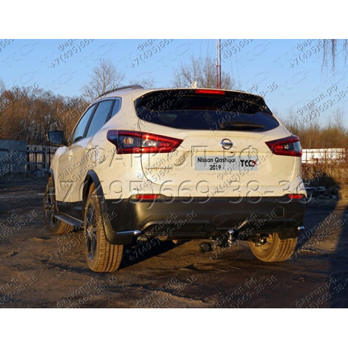 TCU00138 ТСС Фаркоп на Nissan Qashqai 2019-2021 без подрезки бампера. Тип шара: E (шаровый узел под американский квадрат). Нагрузки: 1200/80 кг