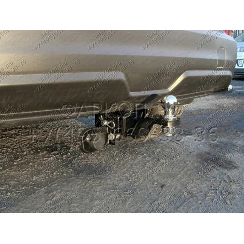TCU00138 ТСС Фаркоп на Nissan Qashqai 2019-2021 без подрезки бампера. Тип шара: E (шаровый узел под американский квадрат). Нагрузки: 1200/80 кг