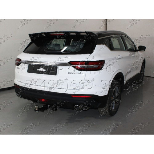 TCU00154 ТСС Фаркоп на Geely Coolray 2020-2024, 2024-, Belgee X50 2023- без подрезки бампера. Тип шара: E (шаровый узел под американский квадрат). Нагрузки: 1250/75 кг