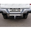 TCU00224 ТСС Распродажа! Фаркоп на Mitsubishi L200 2015-2019, 2019-2023 (с задним бампером) с накладкой с надписью Mitsubishi без подрезки бампера. Тип шара: E (шаровый узел под американский квадрат). Нагрузки: 1800/100 кг