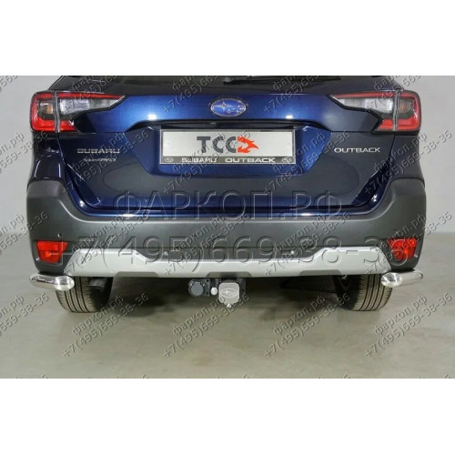 TCU00291 ТСС Фаркоп на Subaru Outback 2021-. Требуется подрезка бампера. Тип шара: E (шаровый узел под американский квадрат). Нагрузки: 1250/75 кг