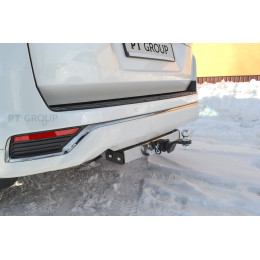 TLT-21-991124.00 PT GROUP Фаркоп с нержавеющей накладкой на Toyota Land Cruiser 300 2021-, Lexus LX600 2022- без подрезки бампера. Тип шара: E (легкосъемный шар под квадрат). 