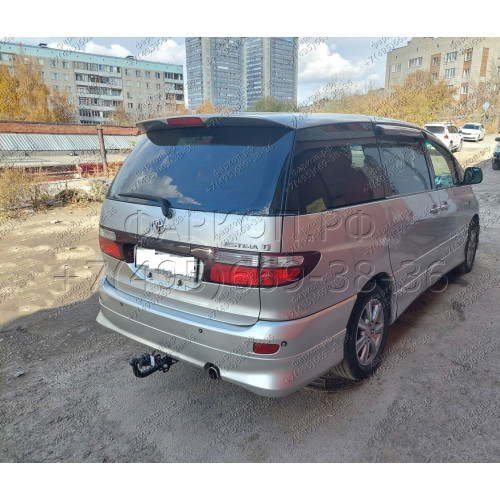H.T46.A HALTY Фаркоп на Toyota Estima 2000-2006 (в т.ч. комплектация Aeras), Toyota Alphard 2002-2008, Toyota Previa 2000-2006. Возможно потребуется подрезка бампера. Тип шара: A. Нагрузки: 750/75 кг, масса фаркопа 21,8 кг