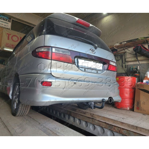 H.T46.A HALTY Фаркоп на Toyota Estima 2000-2006 (в т.ч. комплектация Aeras), Toyota Alphard 2002-2008, Toyota Previa 2000-2006. Возможно потребуется подрезка бампера. Тип шара: A. Нагрузки: 750/75 кг, масса фаркопа 21,8 кг