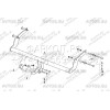 VAZ-66 AVTOS Фаркоп на Lada XRay 2016-2022 без выреза в бампере. Тип шара: A. Нагрузки: 1100/50 кг, масса фаркопа 12 кг (без электрики в комплекте)
