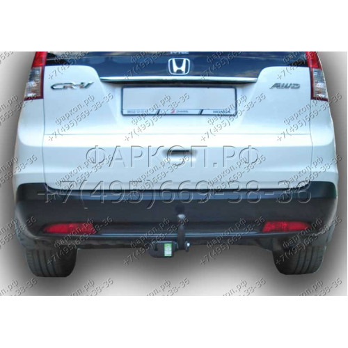 H104-A Лидер-плюс ТСУ для Honda CR-V 2012-2017. Требуется подрезка пластиковой защиты бампера. Нагрузки: 1500/75 кг, масса фаркопа 16,36 кг (без электрики в комплекте)