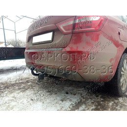 T-VAZ-41A TAVIALS ТСУ со съемным шаром для Lada Vesta седан 2015-2022 без выреза бампера. Нагрузки: 1200/75 кг, масса фаркопа 10,9 кг (без электрики в комплекте)