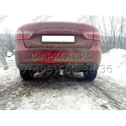 T-VAZ-41A TAVIALS ТСУ со съемным шаром для Lada Vesta седан 2015-2022 без выреза бампера. Нагрузки: 1200/75 кг, масса фаркопа 10,9 кг (без электрики в комплекте)