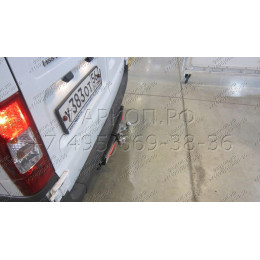 3982-F ORIS Фаркоп на Ford Transit 2006-2014 без ступеньки. Без выреза в бампере. Тип шара: F. Нагрузки: 2800/120 кг, масса фаркопа 18,7 кг (без электрики в комплект