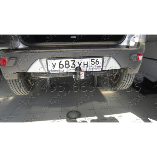 3985-A ORIS Фаркоп на Ford Ecosport 2WD/4WD 2014-2019 без выреза в бампере. Тип шара: A. Нагрузки: 1200/75 кг, масса фаркопа 18,4 кг (без электрики в комплекте)