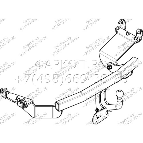MI 21 AVTOS Фаркоп на Mitsubishi Outlander XL 2007-2012, Citroen C-Crosser 2007-2012, Peugeot 4007 2007-2012. Необходима подрезка бампера. Тип шара: A. Нагрузки: 1500/75 кг, масса фаркопа 24,5 кг (без электрики в комплекте)