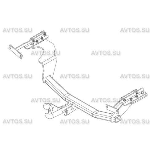 NS 29 AVTOS Фаркоп на Nissan X-Trail T31 2007-2015 без выреза в бампере. Тип шара: A. Нагрузки: 2000/100 кг, масса фаркопа 18,5 кг (без электрики в комплекте)
