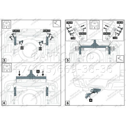 F.5718.001 BERG Фаркоп на Toyota Hilux 2015-, JAC T6 2018- (сборка РФ), JAC T8 Pro 2023- (сборка РФ), Sollers ST6 2023-, Sollers ST8 2025- без снятия и подрезки бампера. Тип шара: E. Нагрузки