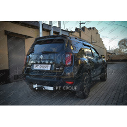 RDU-16-991124.00 PT GROUP Распродажа! Фаркоп с нержавеющей накладкой на Renault Duster 2016-2020 без подрезки бампера. Тип шара: E (легкосъемный шар под квадрат). Н