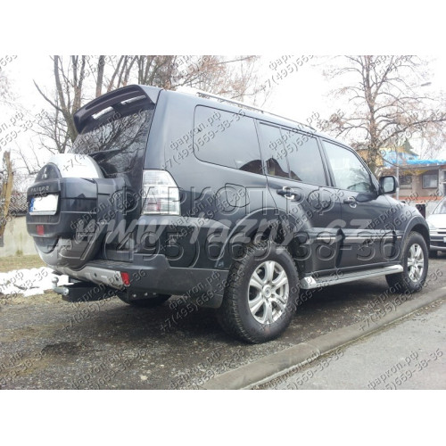M-348 STEINHOF Фаркоп на Mitsubishi Pajero IV 5 дверей 2007-2020 без снятия и подрезки бампера. Тип шара: F. Нагрузки: 3300/135 кг, масса фаркопа 33,6 кг (без электрики в комплекте)