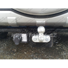 M-348 STEINHOF Фаркоп на Mitsubishi Pajero IV 5 дверей 2007-2020 без снятия и подрезки бампера. Тип шара: F. Нагрузки: 3300/135 кг, масса фаркопа 33,6 кг (без электрики в 