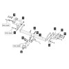 109172 TOWRUS Фаркоп на Kia Sportage 2018-2022, Hyundai Tucson 2018-2021 без выреза в бампере. Тип шара: EA (E с антистуком). Нагрузки: 2000/100 кг, масса фаркопа 22 кг (без электрики в комплекте)