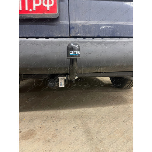 1174-A ORIS Фаркоп на Opel Combo 2004-2012 без выреза в бампере. Тип шара: A. Нагрузки: 1200/50 кг, масса фаркопа 17 кг (без электрики в комплекте)