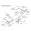1425-A ORIS Фаркоп на Renault Megane III хетчбек 2008/12-2016, Renault Scenic 2 2003-2009, Renault Grand Scenic 2 2003-2009, Renault Scenic 3 2009/06-2016, Renault Grand Scenic 3 2009/06-2016 без выреза в бампере. Тип шара: A. Нагрузки: 1200/50 кг, масса 