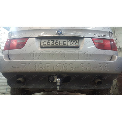B203-AE Лидер-плюс ТСУ для BMW X5 E53 2000-2007 без выреза бампера. Тип шара: AE. Нагрузки: 1500/75 кг, масса фаркопа 17,64 кг (без электрики в комплекте)