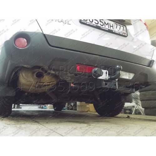 N103-FC Лидер-плюс ТСУ для Nissan X-Trail T31 2007-2014 без выреза бампера. Нагрузки: 1200/50 кг, масса фаркопа 23,22 кг (без электрики в комплекте)