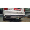 91008-A MOTODOR Фаркоп с оцинкованным шаром на Kia Sorento 2020-, Hyundai Santa Fe IV рестайлинг 2021-2023. Необходима подрезка бампера. Тип шара: A. Нагрузки: 2000/100 кг, масса фаркопа 16,5 кг (без электрики в комплекте)