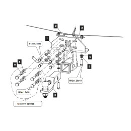289204 TOWRUS Фаркоп на Tank 500 2022-, Haval H9 2024-, Haval H5 2023-. Необходима подрезка бампера. Тип шара: EA (E с антистуком). Нагрузки: 2500/120 кг, масса фаркопа 11,7 кг (б