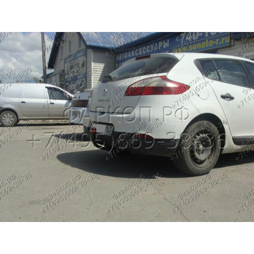 1425-A ORIS Фаркоп на Renault Megane III хетчбек 2008/12-2016, Renault Scenic 2 2003-2009, Renault Grand Scenic 2 2003-2009, Renault Scenic 3 2009/06-2016, Renault Grand Scenic 3 2009/06-2016 без выреза в бампере. Тип шара: A. Нагрузки: 1200/50 кг, масса 
