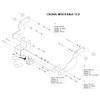 3964-A ORIS Фаркоп на Ford Tourneo Connect 2002-2014, Ford Transit Connect 2002-2014 без выреза в бампере. Тип шара: A. Нагрузки: 1200/50 кг, масса фаркопа 19,7 кг (без электрики в комплекте)