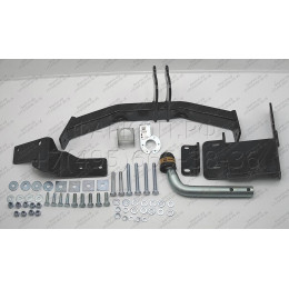 91006-A MOTODOR Фаркоп с оцинкованным шаром на Kia Sorento Prime 2015-2018, 2018-2020, Hyundai Santa Fe 2018-2021. Необходима подрезка бампера. Тип шара: A. Нагрузки: 2000/100 кг, мас