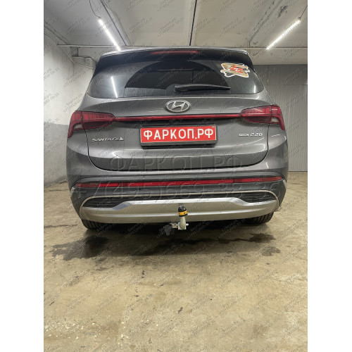 91008-A MOTODOR Фаркоп с оцинкованным шаром на Kia Sorento 2020-, Hyundai Santa Fe IV рестайлинг 2021-2023. Необходима подрезка бампера. Тип шара: A. Нагрузки: 2000/100 кг, масса фаркопа 16,5 кг (без электрики в комплекте)