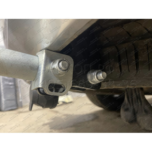 91008-A MOTODOR Фаркоп с оцинкованным шаром на Kia Sorento 2020-, Hyundai Santa Fe IV рестайлинг 2021-2023. Необходима подрезка бампера. Тип шара: A. Нагрузки: 2000/100 кг, масса фаркопа 16,5 кг (без электрики в комплекте)