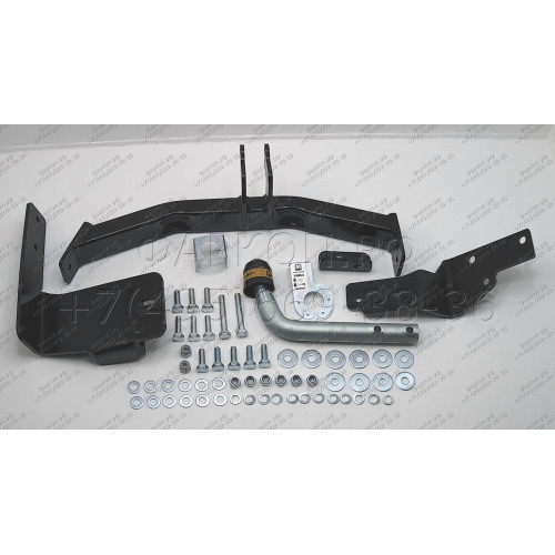 91008-A MOTODOR Фаркоп с оцинкованным шаром на Kia Sorento 2020-, Hyundai Santa Fe IV рестайлинг 2021-2023. Необходима подрезка бампера. Тип шара: A. Нагрузки: 2000/100 кг, масса фаркопа 16,5 кг (без электрики в комплекте)