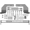 92517-FEN MOTODOR Фаркоп с оцинкованным шаром и нержавеющей накладкой на Toyota Land Cruiser 200 2007-2021 (комплектации Excalibur и Executive) без выреза в бампере. Тип шара: FE. Нагрузки: 2000/120 кг, масса фаркопа 19,5 кг (без электрики в комплекте)