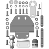 92524-FE MOTODOR Фаркоп на Toyota Land Cruiser 300 2021- без выреза в бампере. Тип шара: FE. Нагрузки 3000/100 кг, масса фаркопа 7,8 кг (без электрики в комплекте)