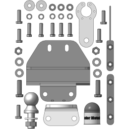 92524-FE MOTODOR Фаркоп на Toyota Land Cruiser 300 2021- без выреза в бампере. Тип шара: FE. Нагрузки 3000/100 кг, масса фаркопа 7,8 кг (без электрики в комплекте)