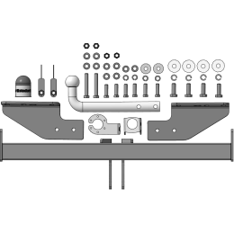 93116-A MOTODOR Фаркоп с оцинкованным шаром на Haval H3 2024- без снятия и выреза бампера. Тип шара: A. Нагрузки 1200/50 кг, масса фаркопа 18,4 кг (без электрики 