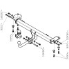 98002-A MOTODOR Фаркоп с оцинкованным шаром на Infiniti QX50 2018-2025, Infiniti QX55 2021-2025 без выреза в бампере. Тип шара: A. Нагрузки 1500/75 кг, масса фаркопа 15,4 кг (без электрики в комплекте)