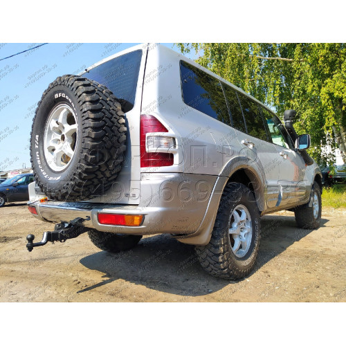 MI 30 AVTOS Фаркоп на Mitsubishi Pajero III, IV 2000-2007, 2007-2020 без выреза в бампере. Тип шара: E. Нагрузки: 1800/100 кг, масса фаркопа 20,5 кг (без электрики в комплекте)