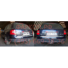 A023A GALIA Полностью оцинкованный фаркоп на Audi A6 седан/универсал, включая 4WD (Quattro) 1997-2004. Подрозетник убирается за бампер. Тип шара: A. Невидимый в