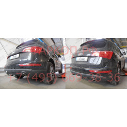 A046C GALIA Полностью оцинкованный фаркоп на Audi Q5 2008-2016. Подрозетник убирается за бампер. Тип шара: C (горизонтальный съемный). Невидимый вырез ба