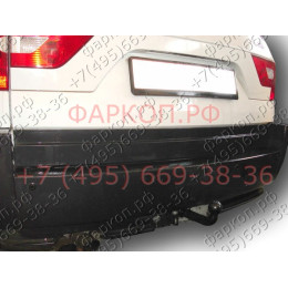 B202-A Лидер-плюс ТСУ для BMW X3 2004-2010. Требуется подрезка бампера. Нагрузки: 1500/75 кг, масса фаркопа 9,98 кг (без электрики в комплекте)