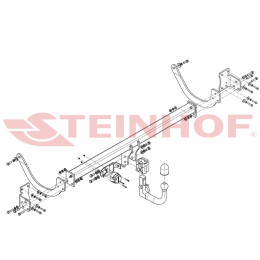 C-040 STEINHOF Фаркоп на Citroen C5 универсал (кроме 2.2 HDI / 3.0HDI) 2008-2017. Требуется подрезка бампера. Тип шара: AV (вертикальное быстросъемное крепление шар