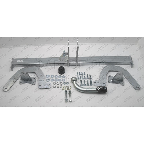 C055A GALIA Полностью оцинкованный фаркоп на Citroen C5 III седан 2008-2017, Peugeot 407 седан 2004-2010. Только для моделей с одной трубой глушителя. для Peugeot 407 2008 год - необходима подрезка в нижней части бампера. Подрозетник убирается за бампер. 
