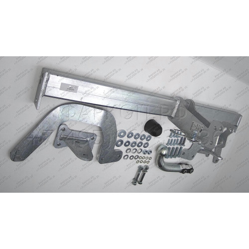C055A GALIA Полностью оцинкованный фаркоп на Citroen C5 III седан 2008-2017, Peugeot 407 седан 2004-2010. Только для моделей с одной трубой глушителя. для Peugeot 407 2008 год - необходима подрезка в нижней части бампера. Подрозетник убирается за бампер. 
