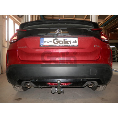 C074A GALIA Полностью оцинкованный фаркоп на Citroen C4 хетчбек 2020-. Тип шара: A. Невидимый вырез бампера. Нагрузки: 1400/75 кг, масса фаркопа 15,52 кг