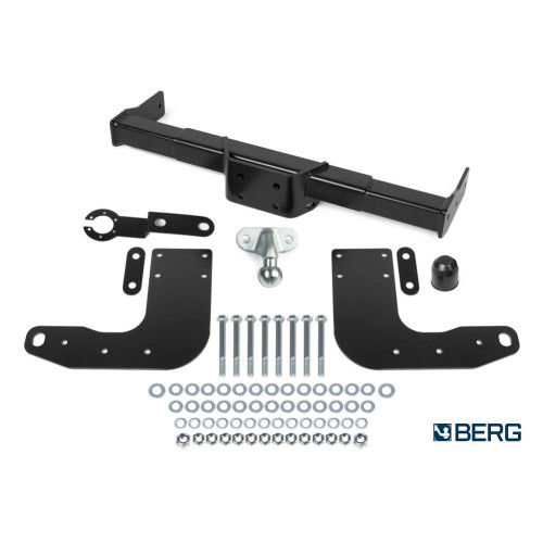 F.3911.001 BERG Фаркоп на Mercedes Sprinter 2006-2019, 2019-, Volkswagen Crafter 2006-2016 (без подножки, кроме L2 2-колеса) без снятия и подрезки бампера. Тип шара: F. Нагрузки: 3000/100 кг, масса фаркопа 27,4 кг (без электрики в комплекте)